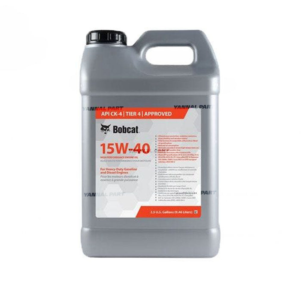 Part No. 7354883 Engine Oil, 15W40, 2.5 Gallon Fit For Bobcat