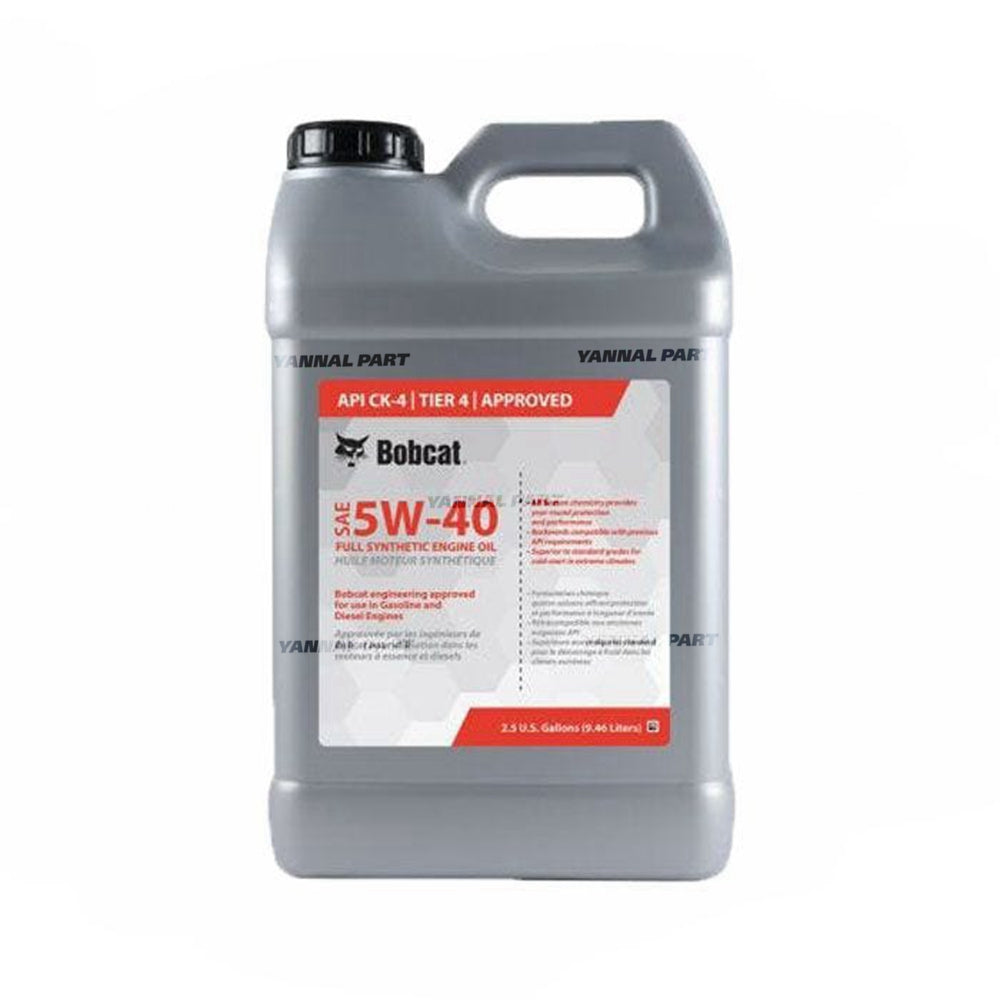 Part No. 7403515 Engine Oil, SYNTHETIC 5W40, 2.5 Gallon Fit For Bobcat