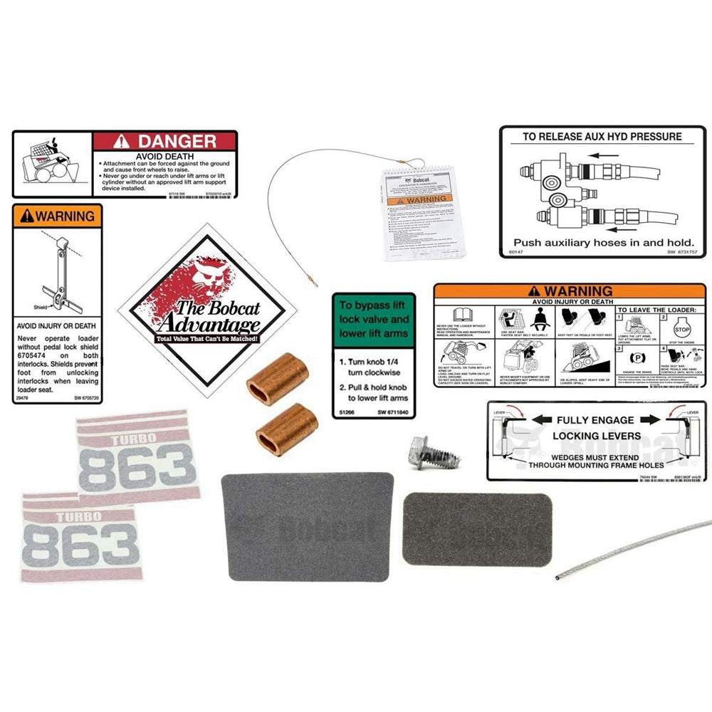 Part No. 6901376 863 Decal Kit for Skid Steer Loaders
