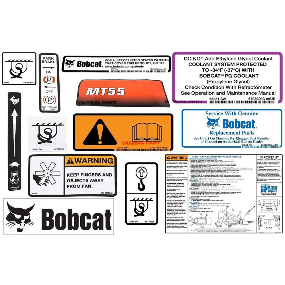 Part No. 7339598 MT55 Decal Kit for Mini Track Loaders