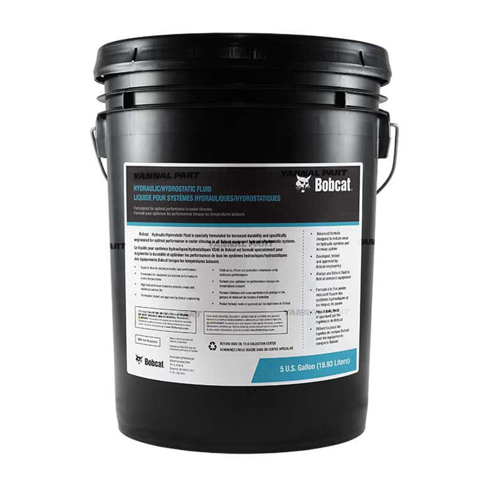 Part No. 7486189 Cool Climate Hydraulic/Hydrostatic Fluid 5 Gallon Pail Fit For Bobcat