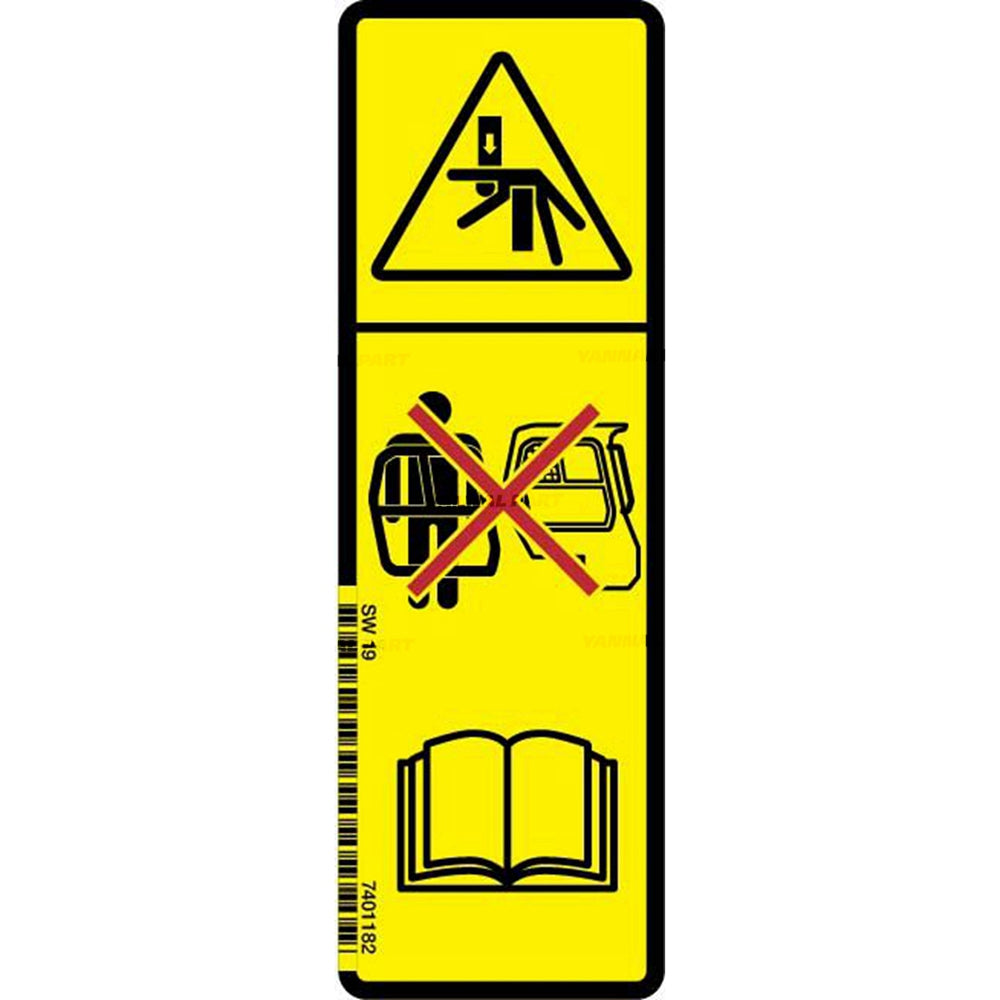 Part No. 7401182 Danger Decal for Loaders