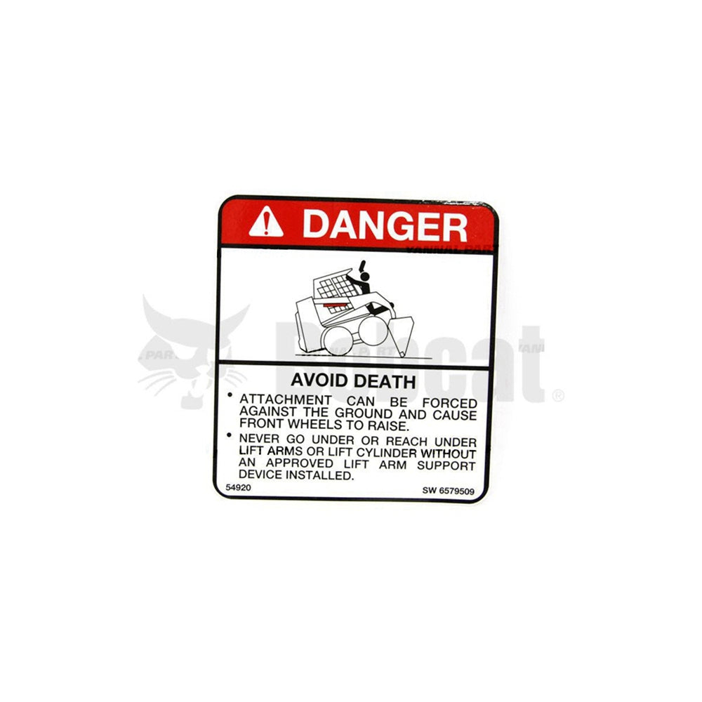 Part No. 6579509 Danger Decal Fit For Bobcat