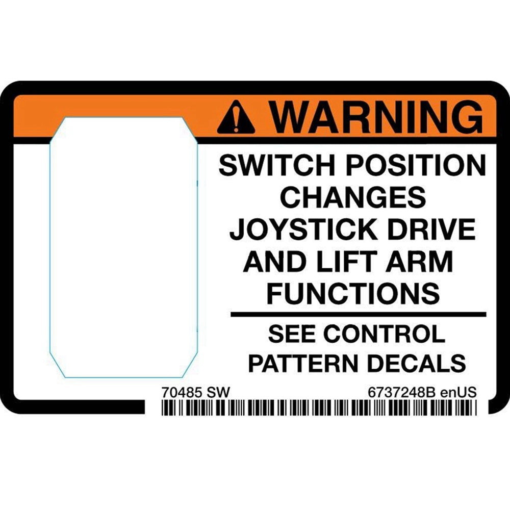 Part No. 6737248 Warning Decal Fit For Bobcat