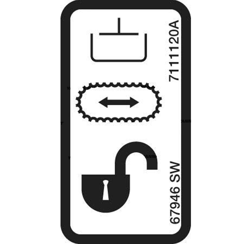 Part No. 7111120 Hydraulics Unlocked Decal for Excavators