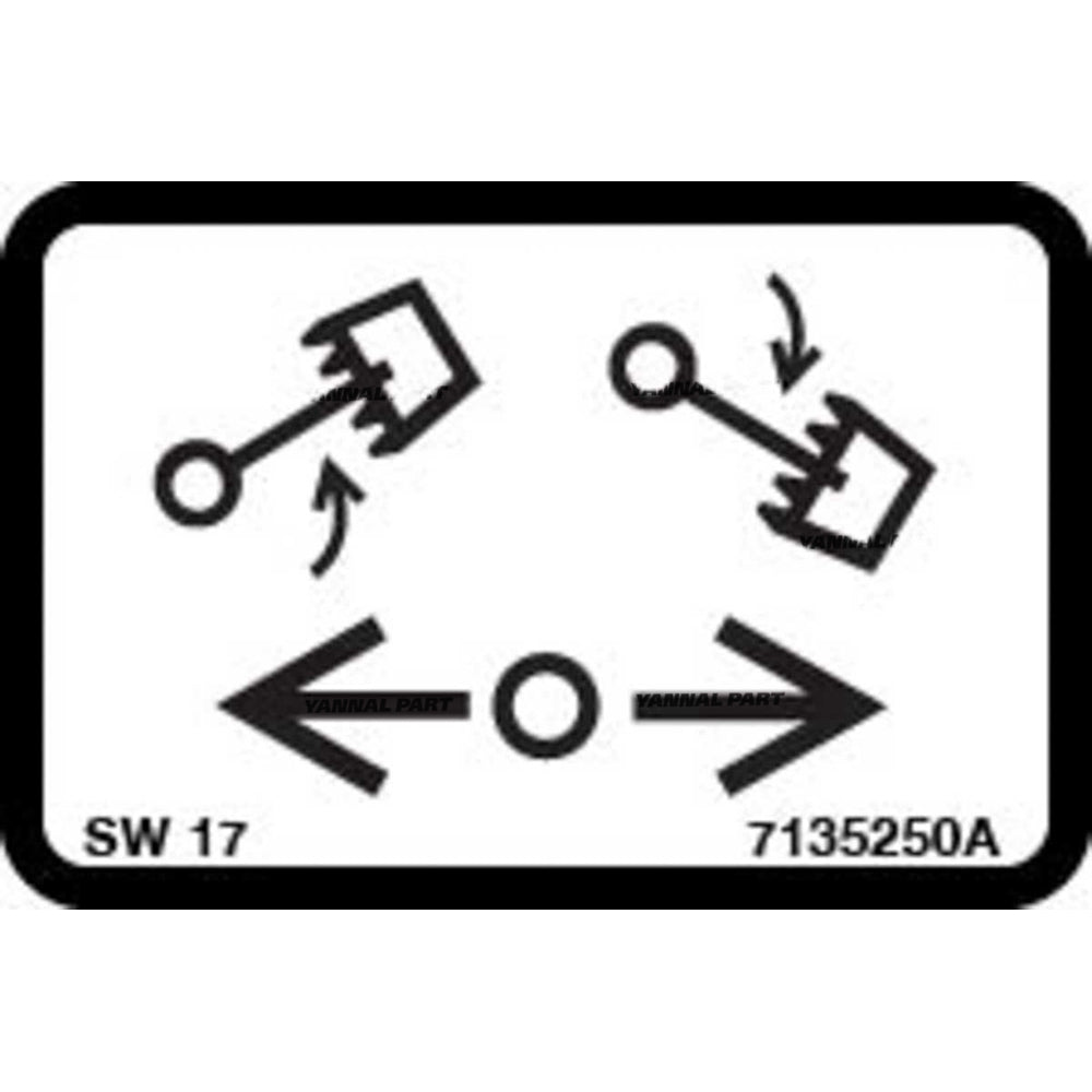 Part No. 7135250 Offset Swing Decal Fit For Bobcat