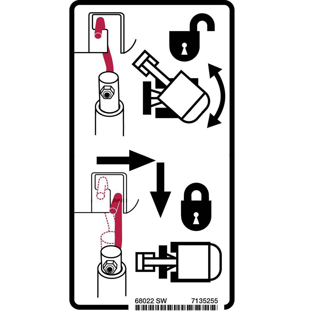 Part No. 7135255 Preheat Decal for Excavators