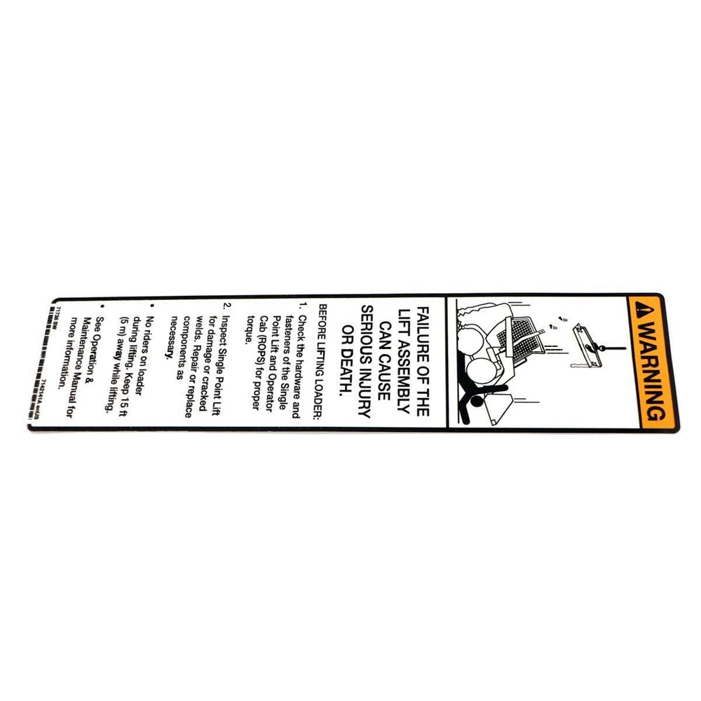 Part No. 7142141 Warning Decal Fit For Bobcat