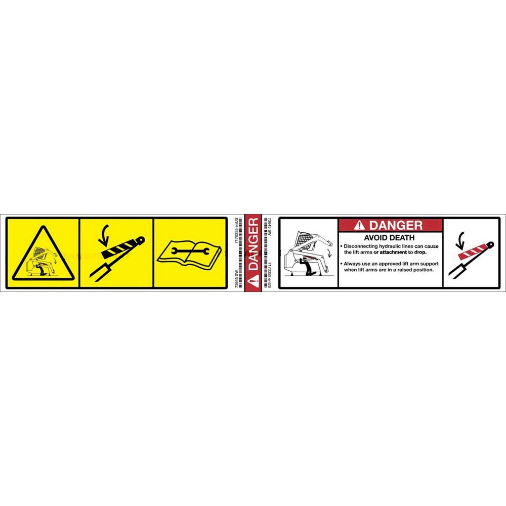 Part No. 7170355 Danger Decal Fit For Bobcat