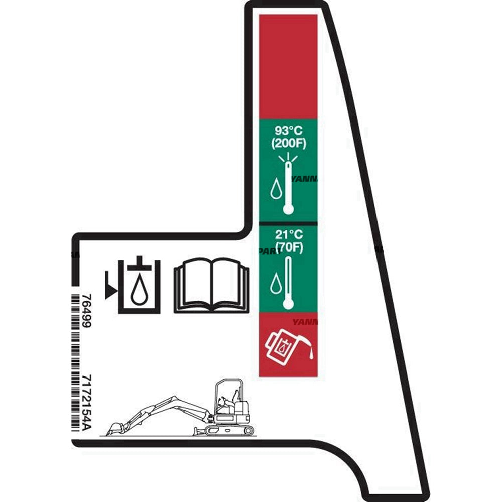 Part No. 7172154 Hydraulic Oil Decal Fit For Bobcat