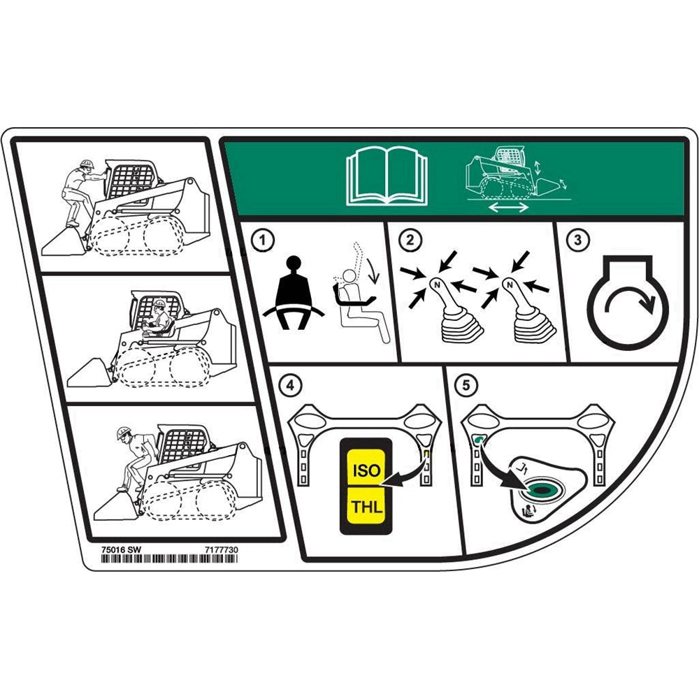 Part No. 7177730 Safety Decal Fit For Bobcat