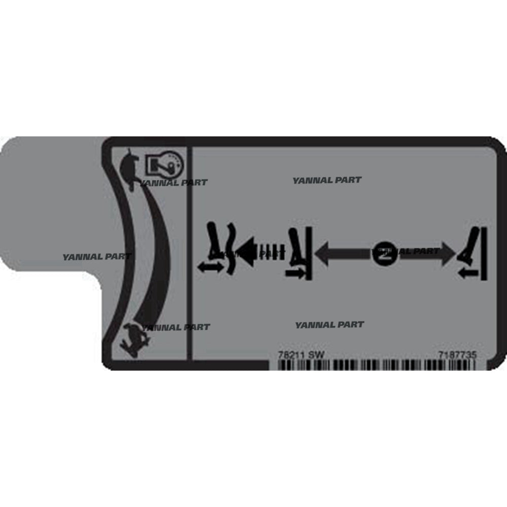 Part No. 7187735 Throttle Decal for Excavators