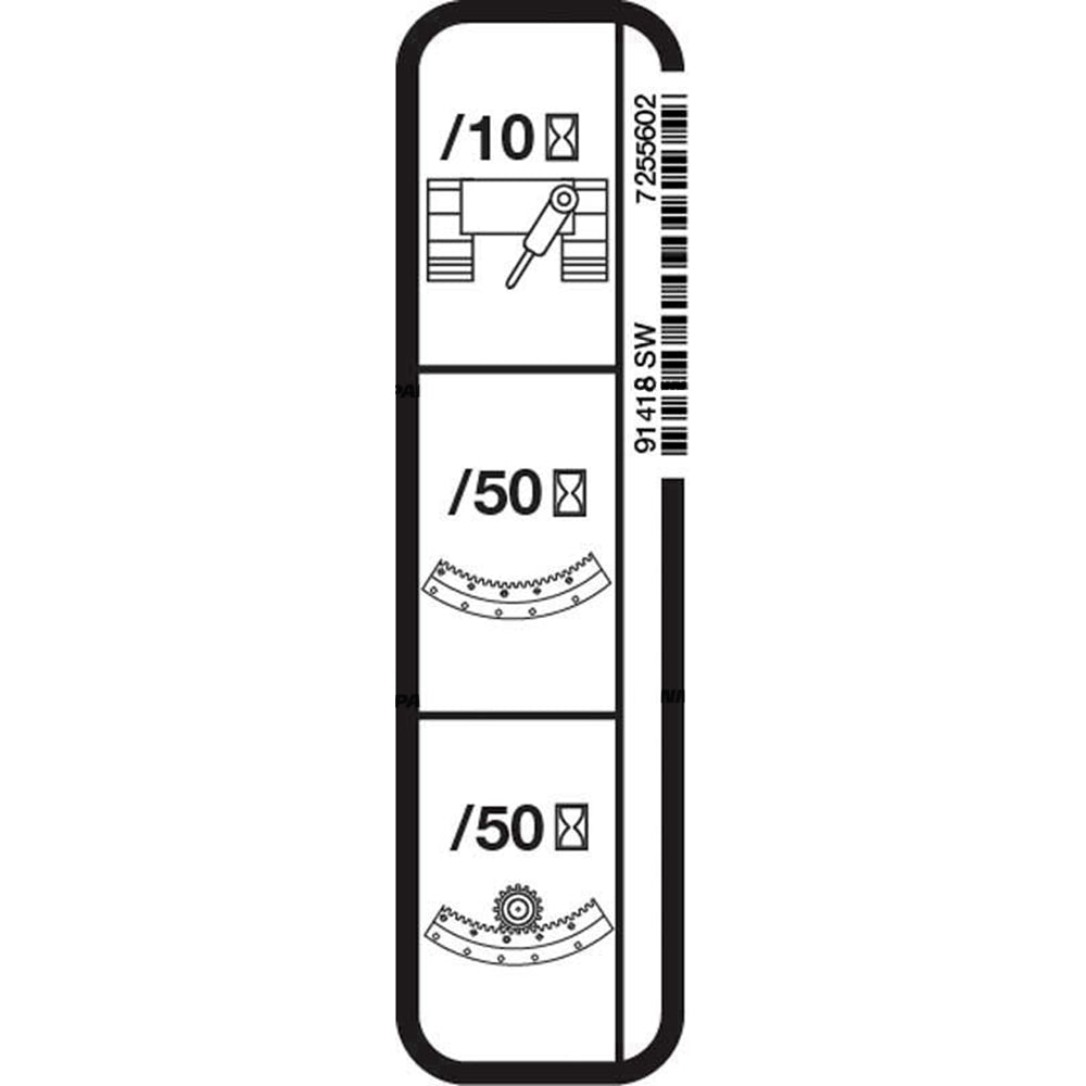 Part No. 7255602 Grease Remote Decal Fit For Bobcat