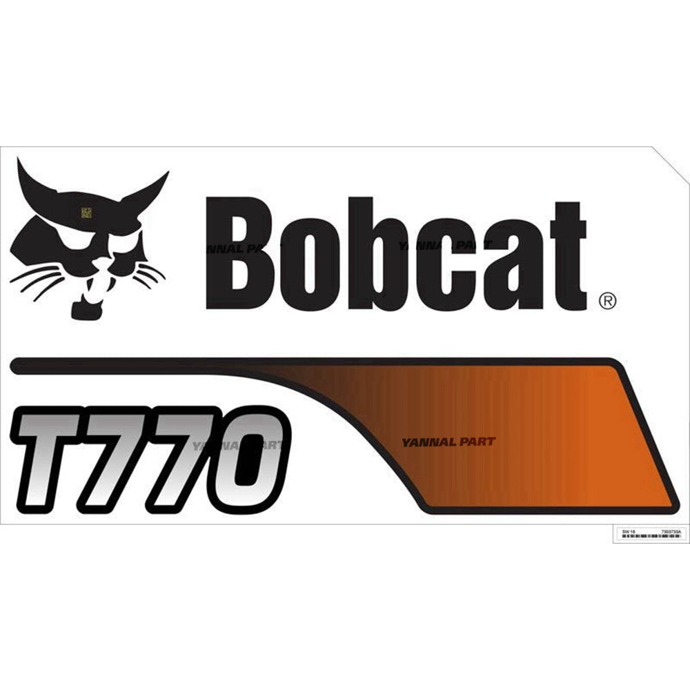 Part No. 7303733 Left Bobcat T770 Decal Fit For Bobcat