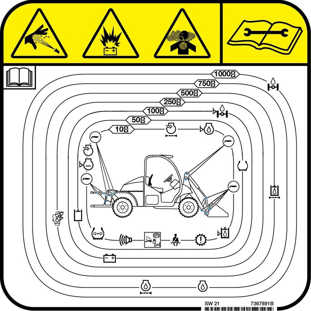 Part No. 7367891 Service Decal Fit For Bobcat