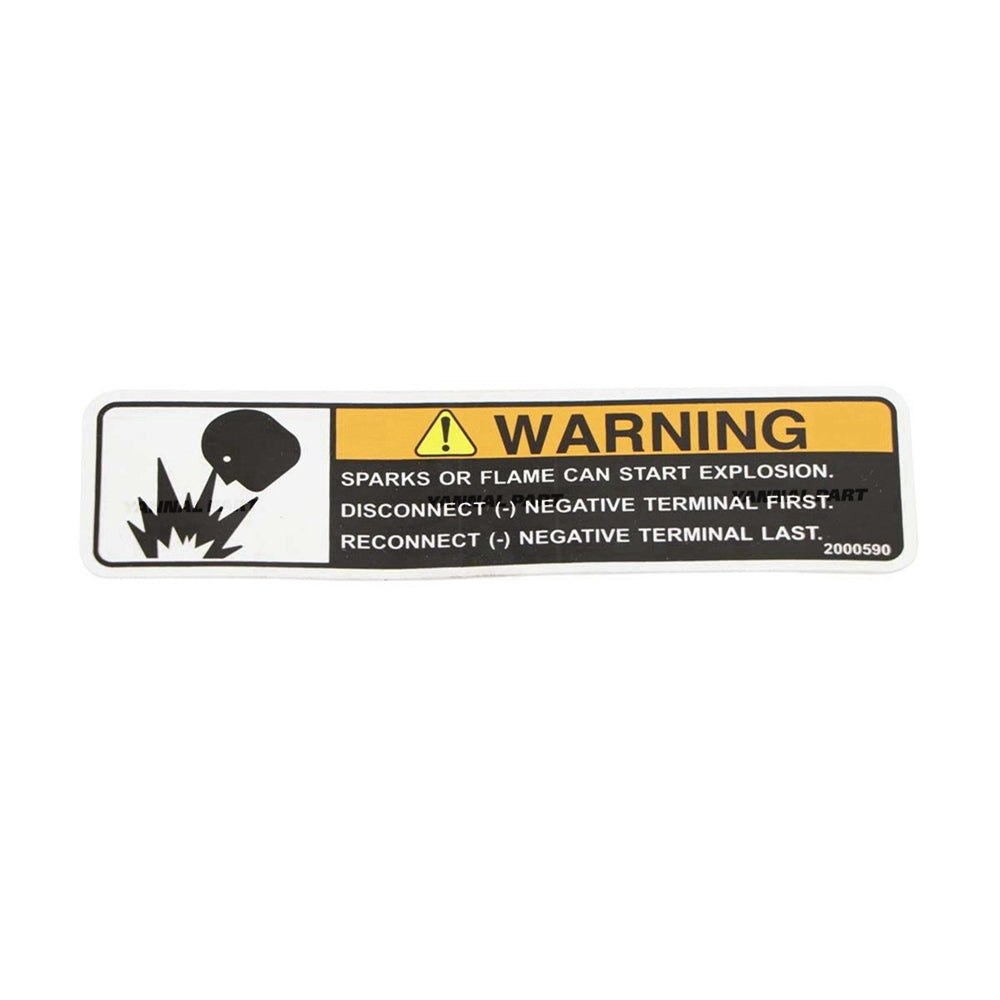 Part No. 2000590 Battery Decal For Zero-Turn Mowers