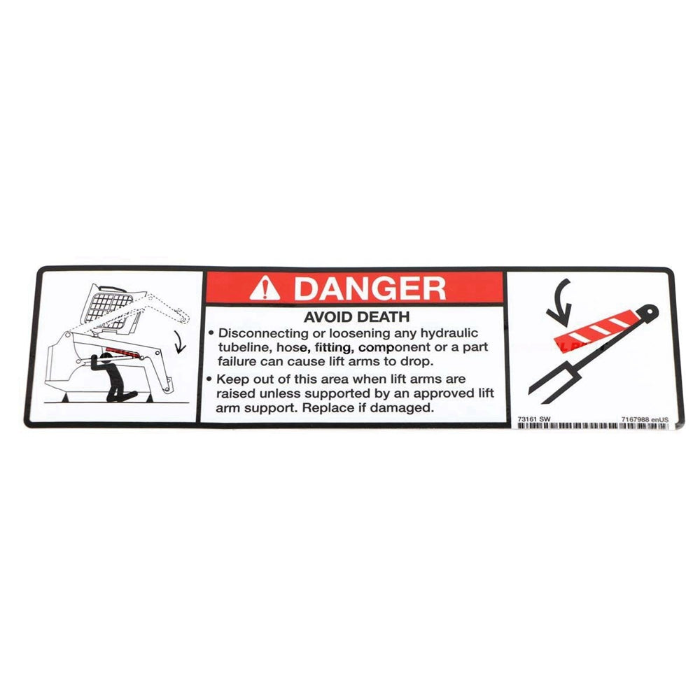 Part No. 7167988 Danger Decal for Loaders