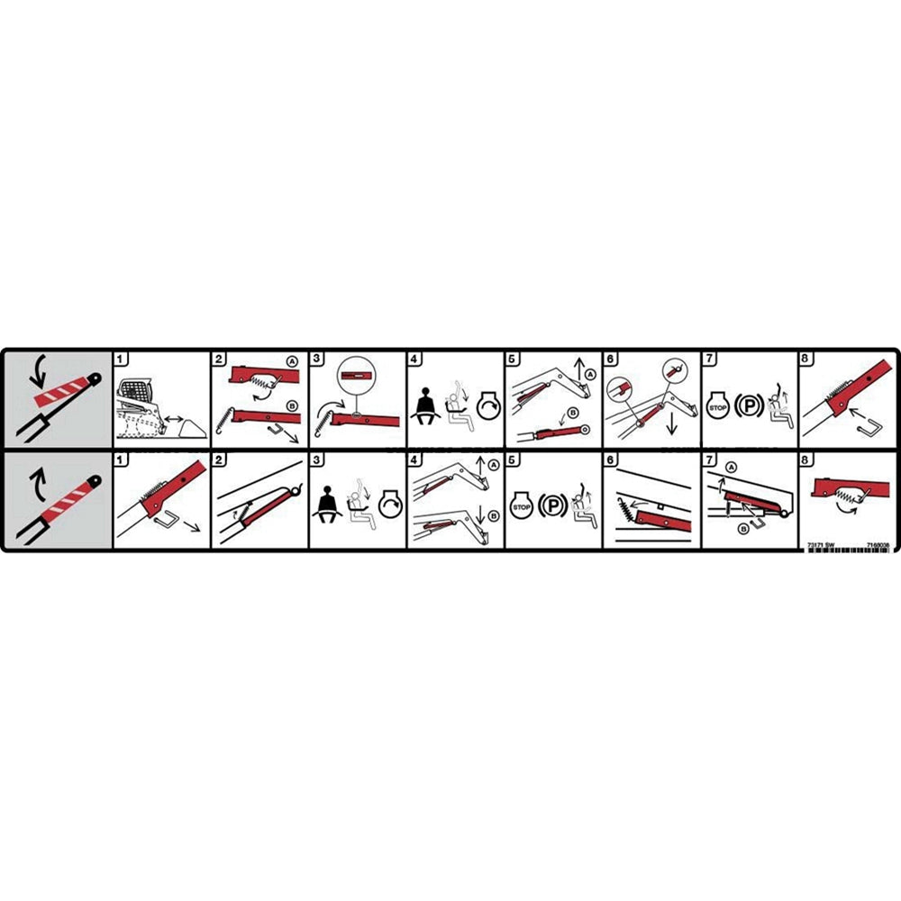 Part No. 7168036 Lift Arm Decal for Loaders