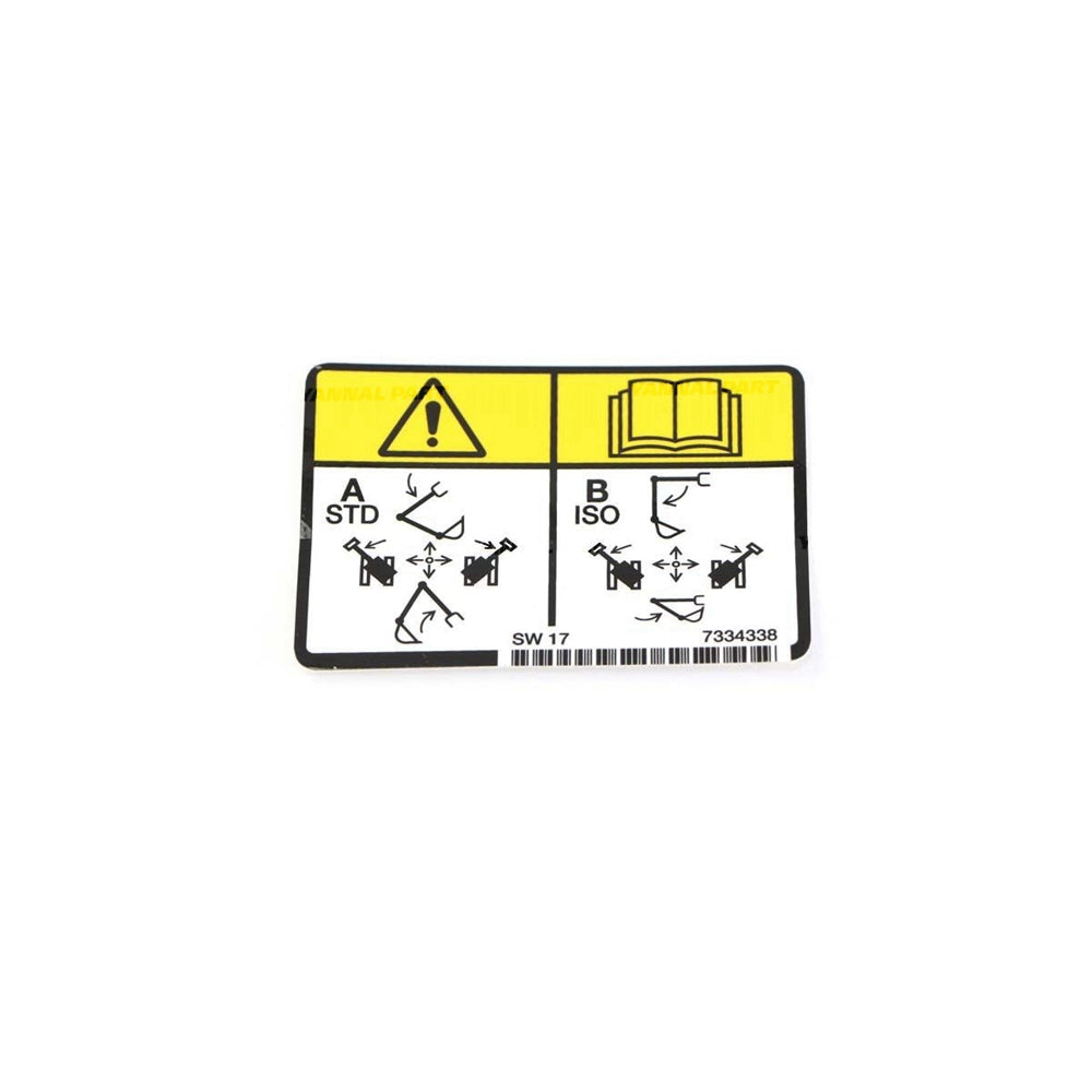 Part No. 7334338 Decal Lh Std/Iso Fit For Bobcat