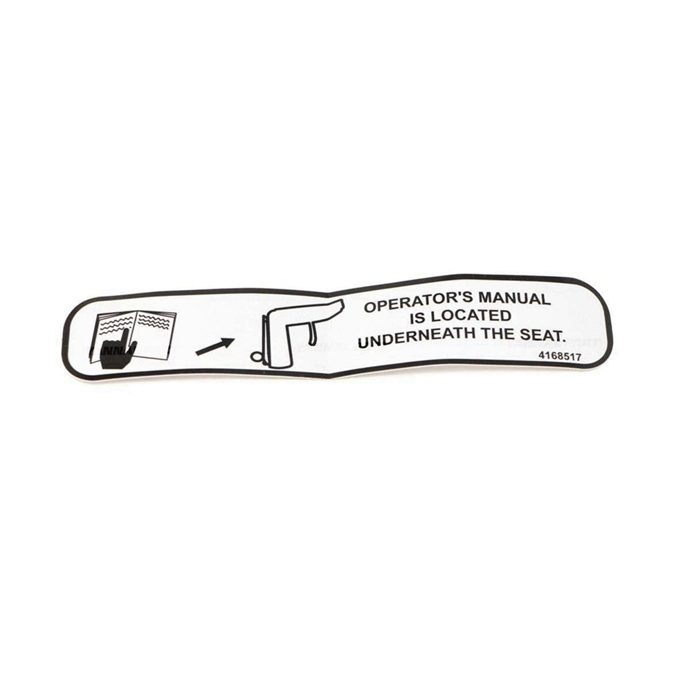 Part No. 4168517 Manual Location Decal Fit For Bobcat