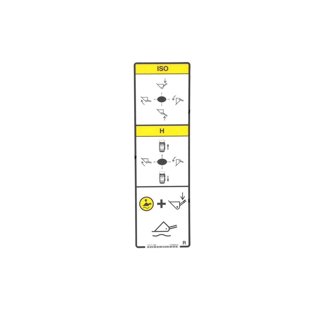 Part No. 7168081 Operation Decal for Loaders