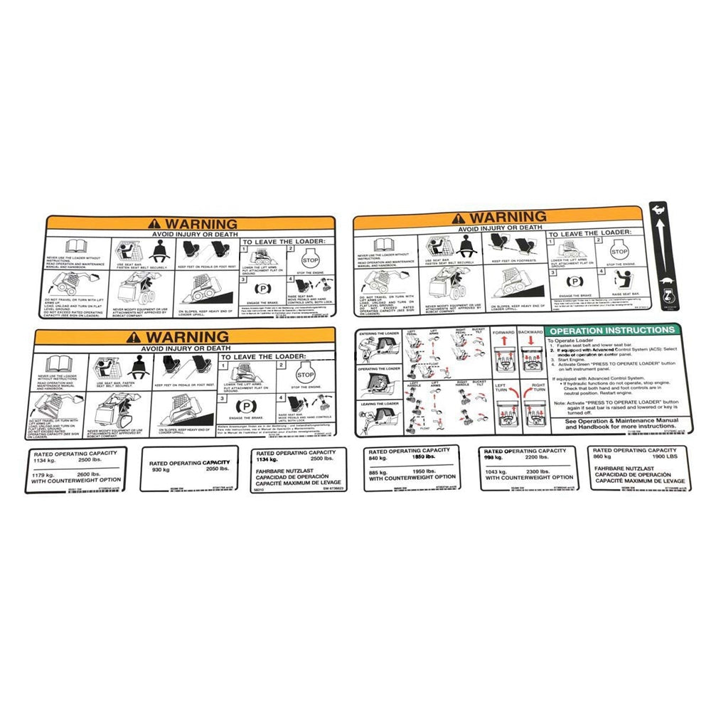 Part No. 7121572 Decal Package Fit For Bobcat