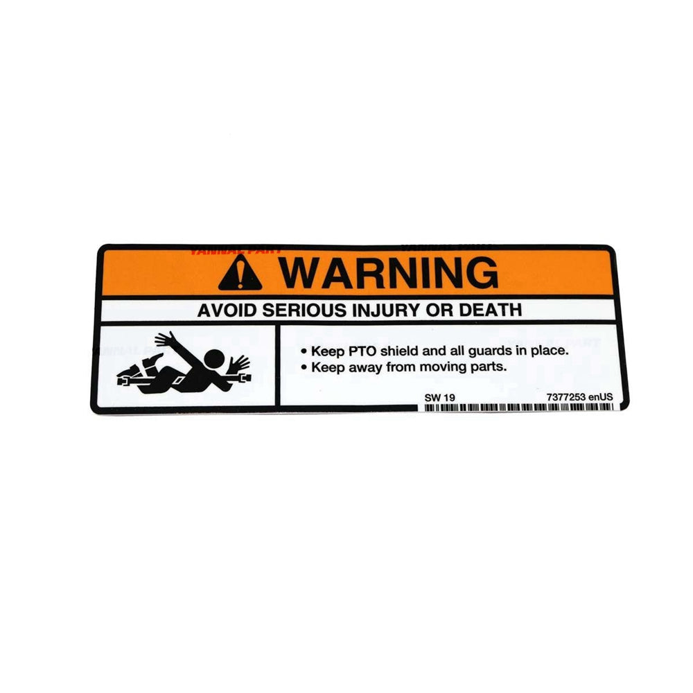 Part No. 7377253 Rear PTO Decal for Tractors