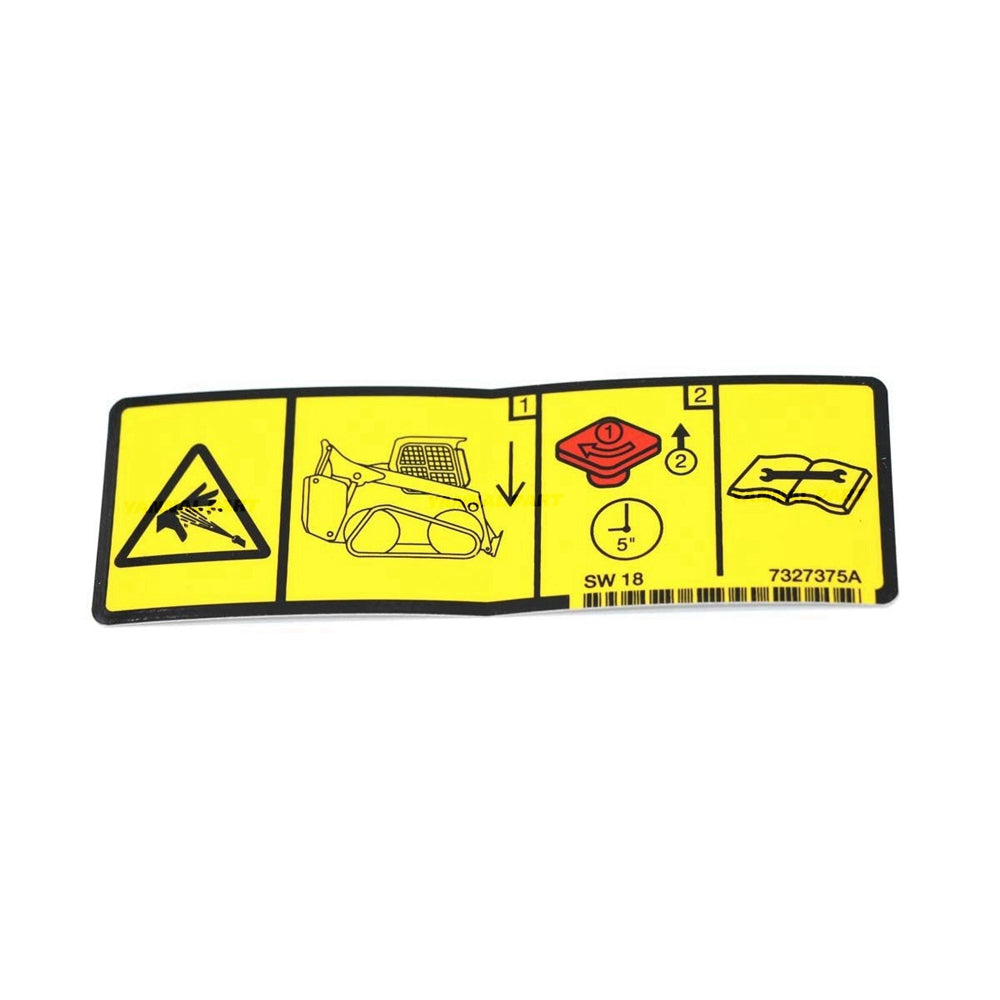 Part No. 7327375 Ride Control Decal for Loaders