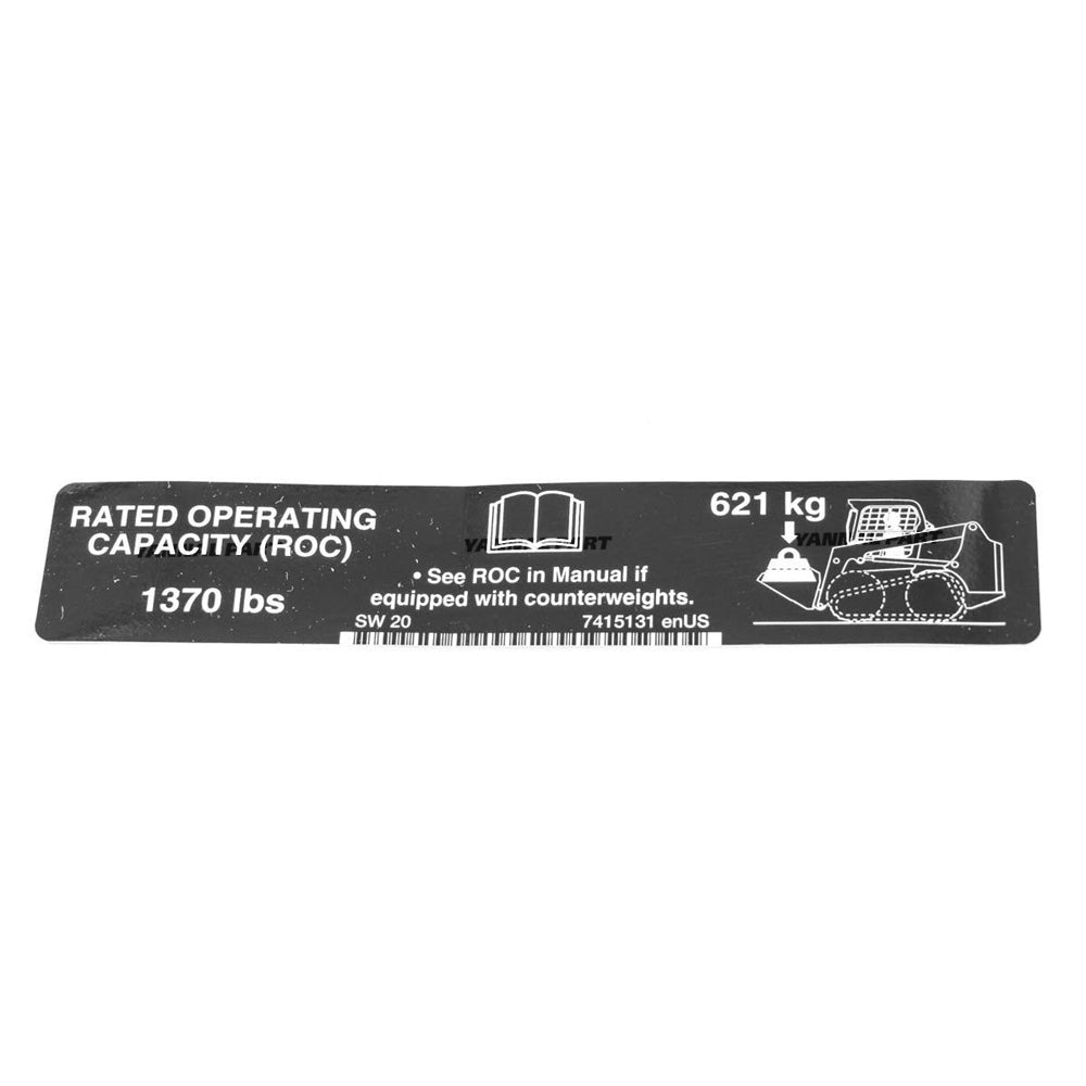 Part No. 7415131 ROC Decal for Skid Steer Loaders