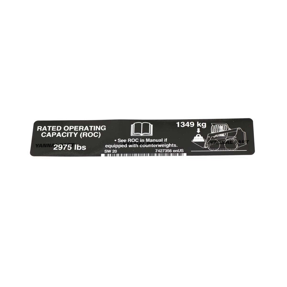 Part No. 7427356 3125 lbs ROC Decal for Loaders