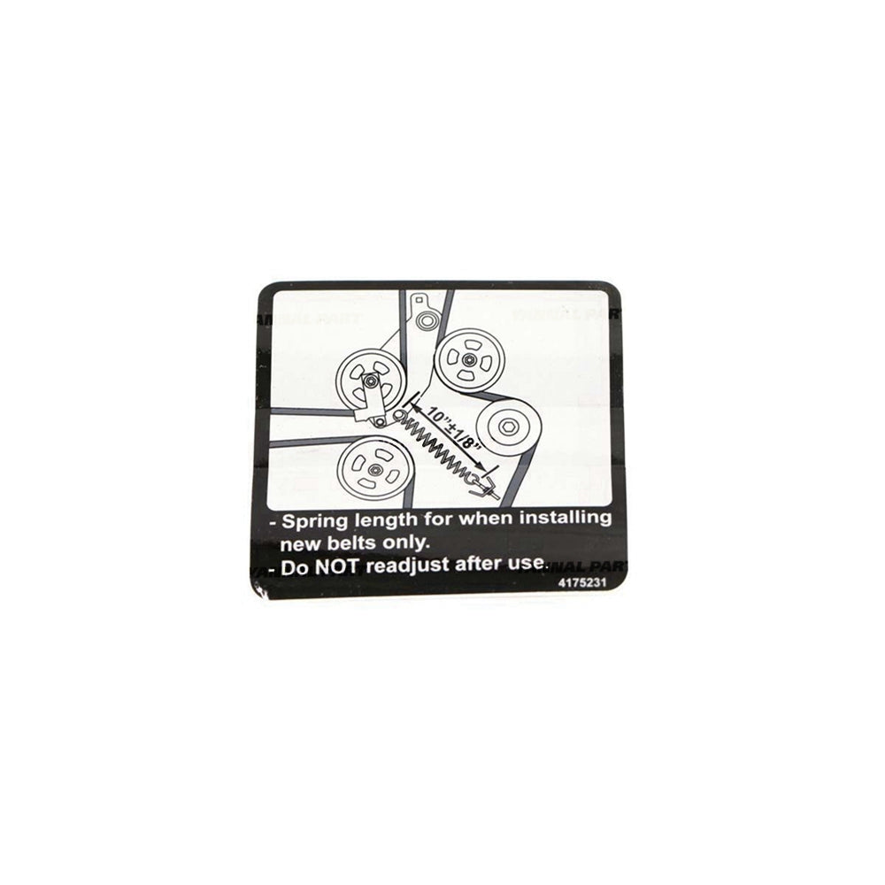 Part No. 4175231 Spring Length Decal For ZT Zero-Turn Ride-On Mowers