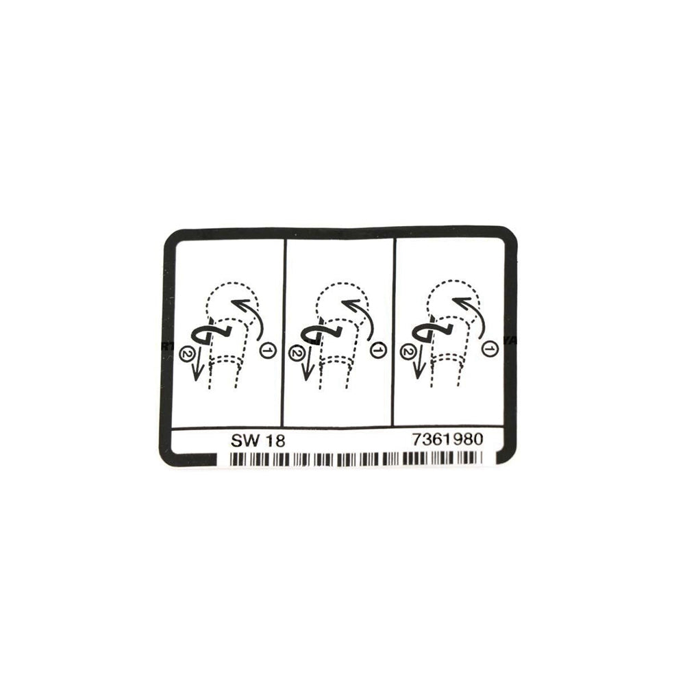 Part No. 7361980 Spring Removal Decal for Loaders