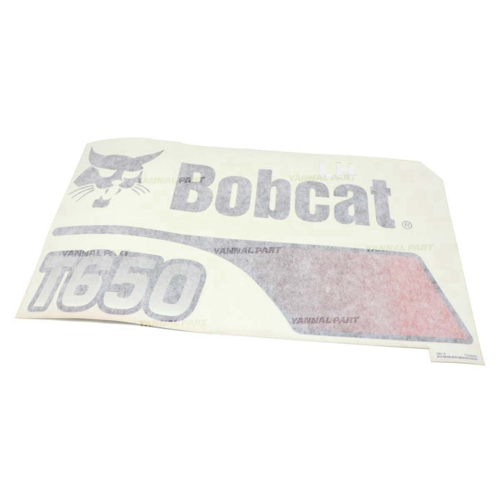 Part No. 7302846 T650 Left Decal for Track Loaders