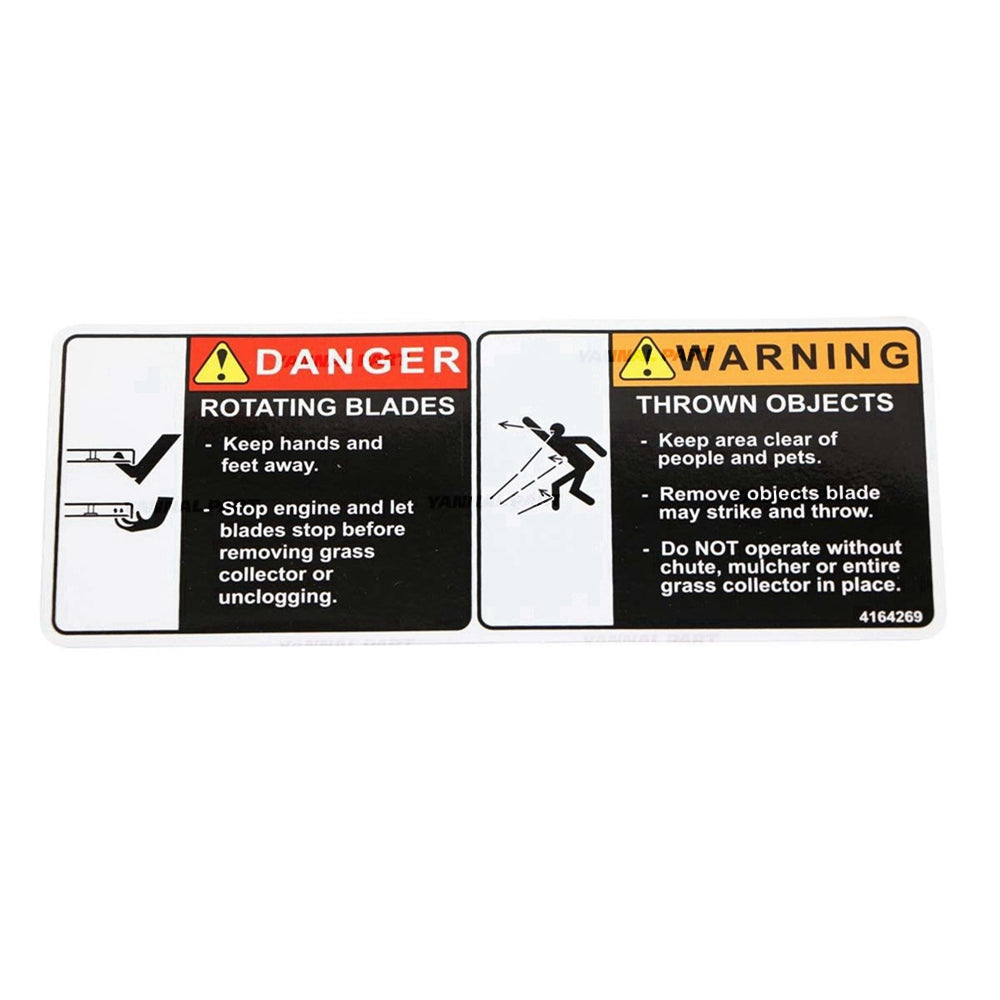 Part No. 4164269 Warning Decal Fit For Bobcat