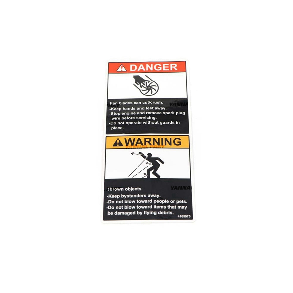 Part No. 4165975 Warning Decal For Zero-Turn Mowers