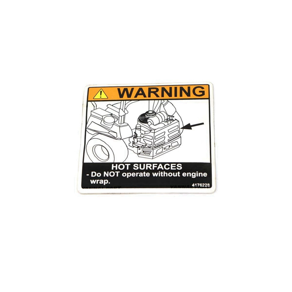 Part No. 4176228 Warning Decal For ZT Zero-Turn Ride-On Mowers