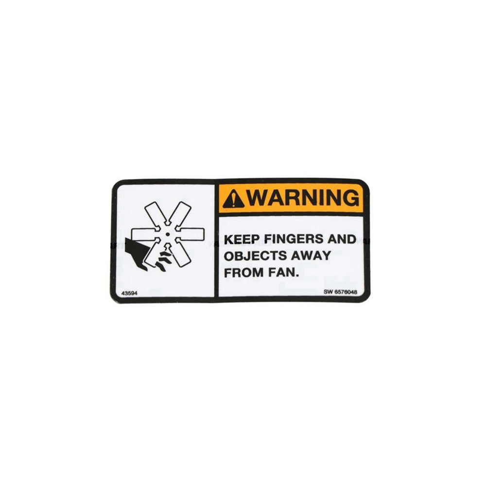 Part No. 6576048 Warning Decal for Loaders and Excavators