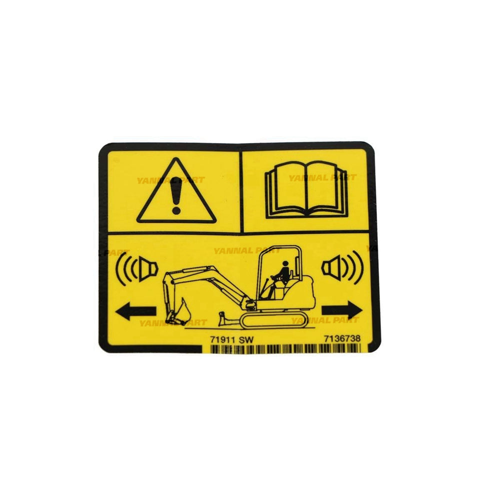 Part No. 7136738 Decal Warning Fit For Bobcat