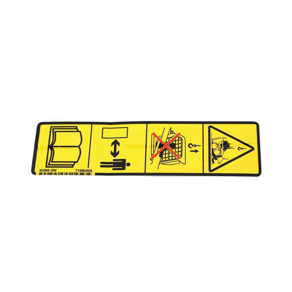 Part No. 7168020 No-Text Warning Decal for Loaders