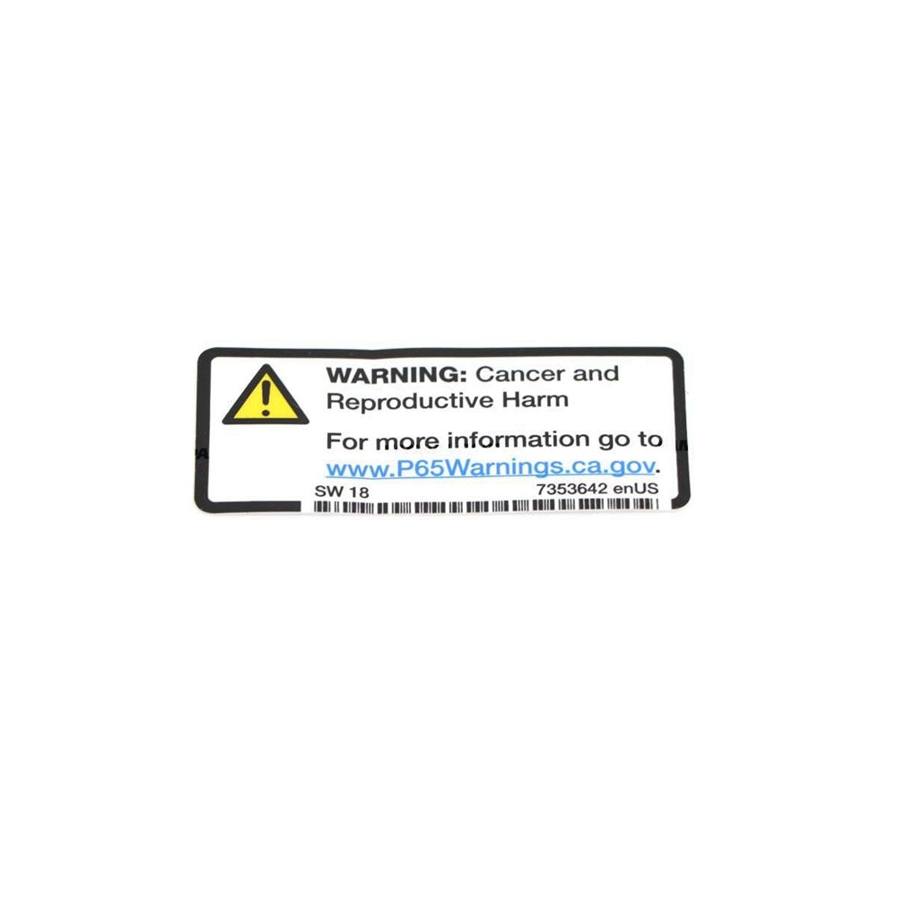 Part No. 7353642 Warning Decal for Attachments and Excavators