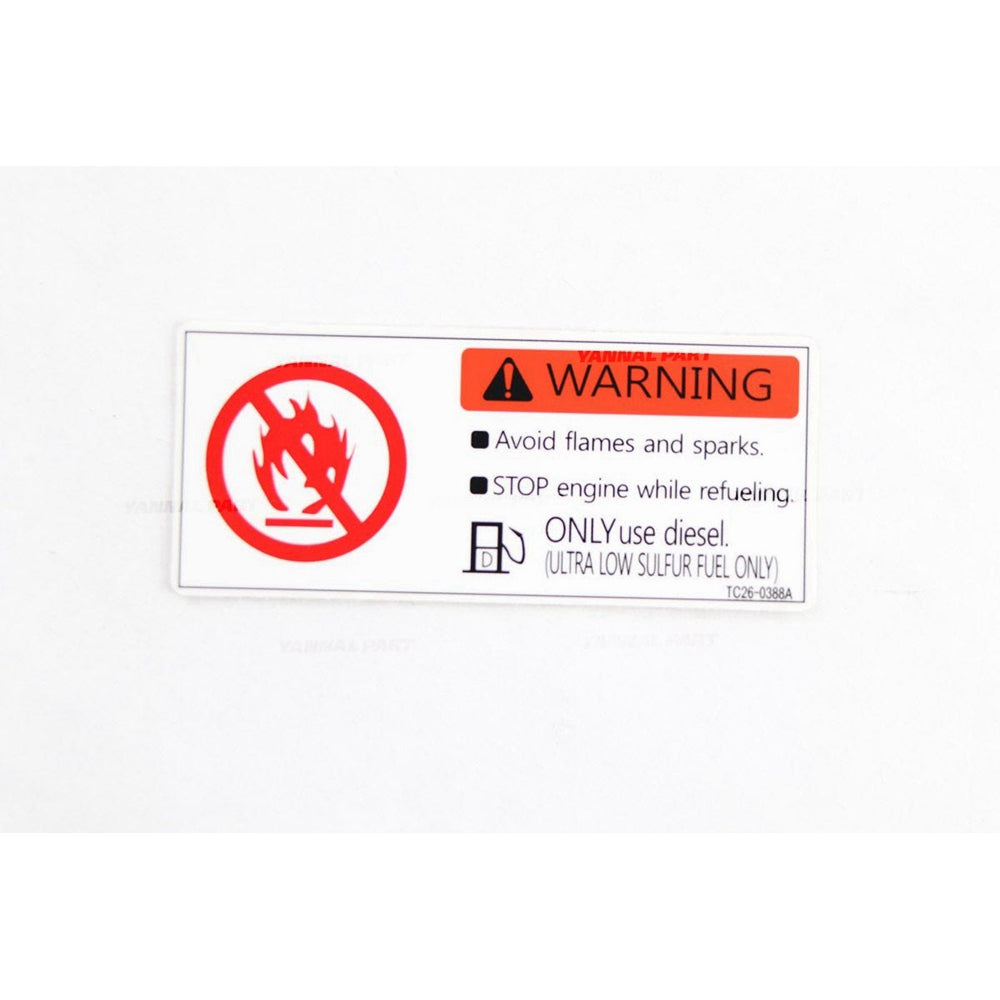 Part No. 7385696 Diesel Warning Decal Fit For Bobcat