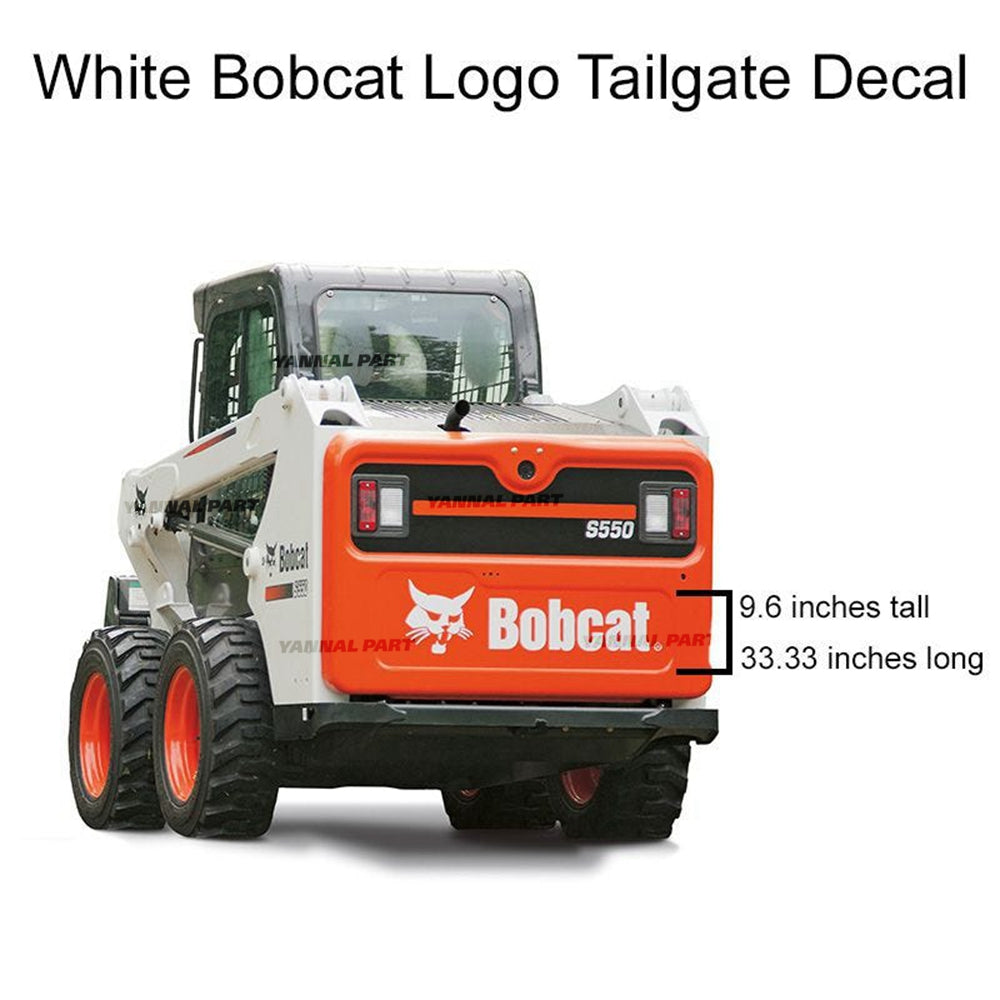 Part No. 6735901 White Bobcat Logo Tailgate Decal Fit For Bobcat