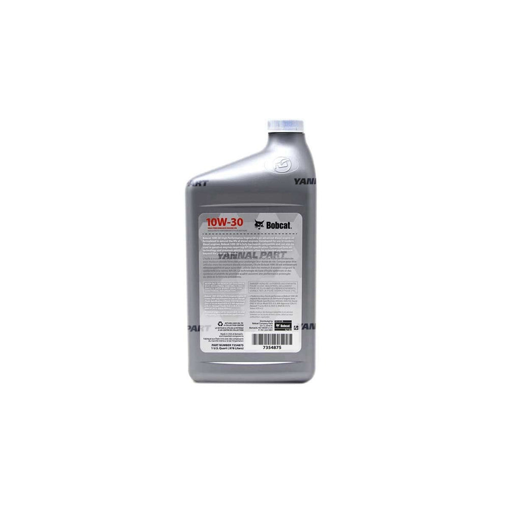 Part No. 7354875 Engine Oil, 10W30 - 1 Quart Fit For Bobcat