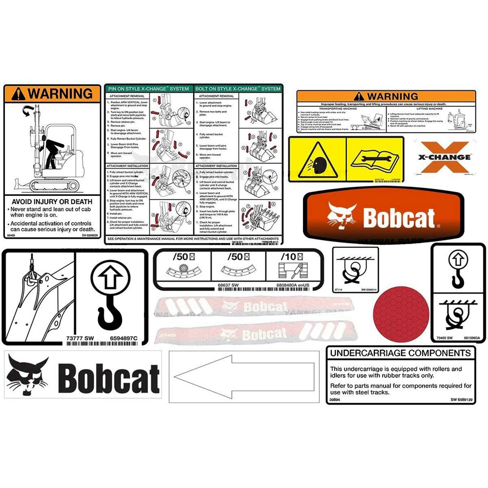 Part No. 6986669 435 Model Internal and External Decal Kit for Excavators