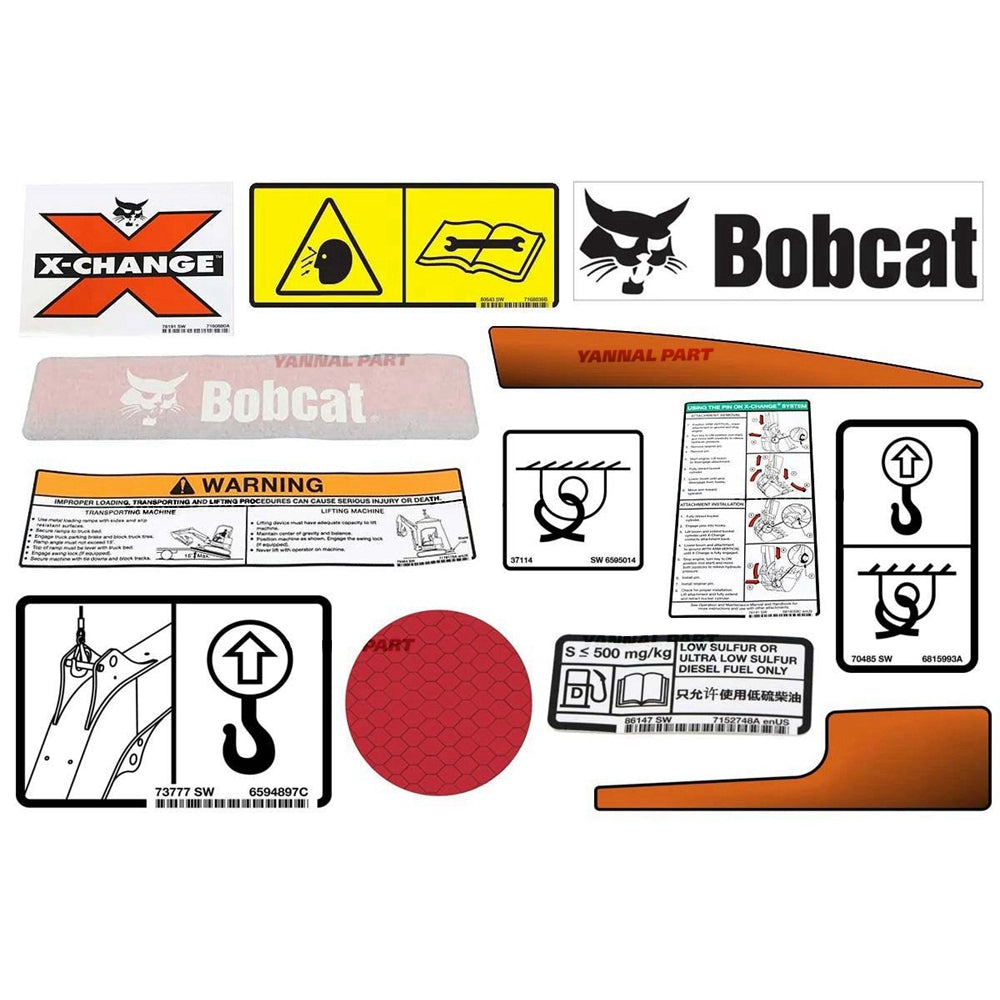 Part No. 7246853 E35i Model Internal and External Decal Kit for Excavators