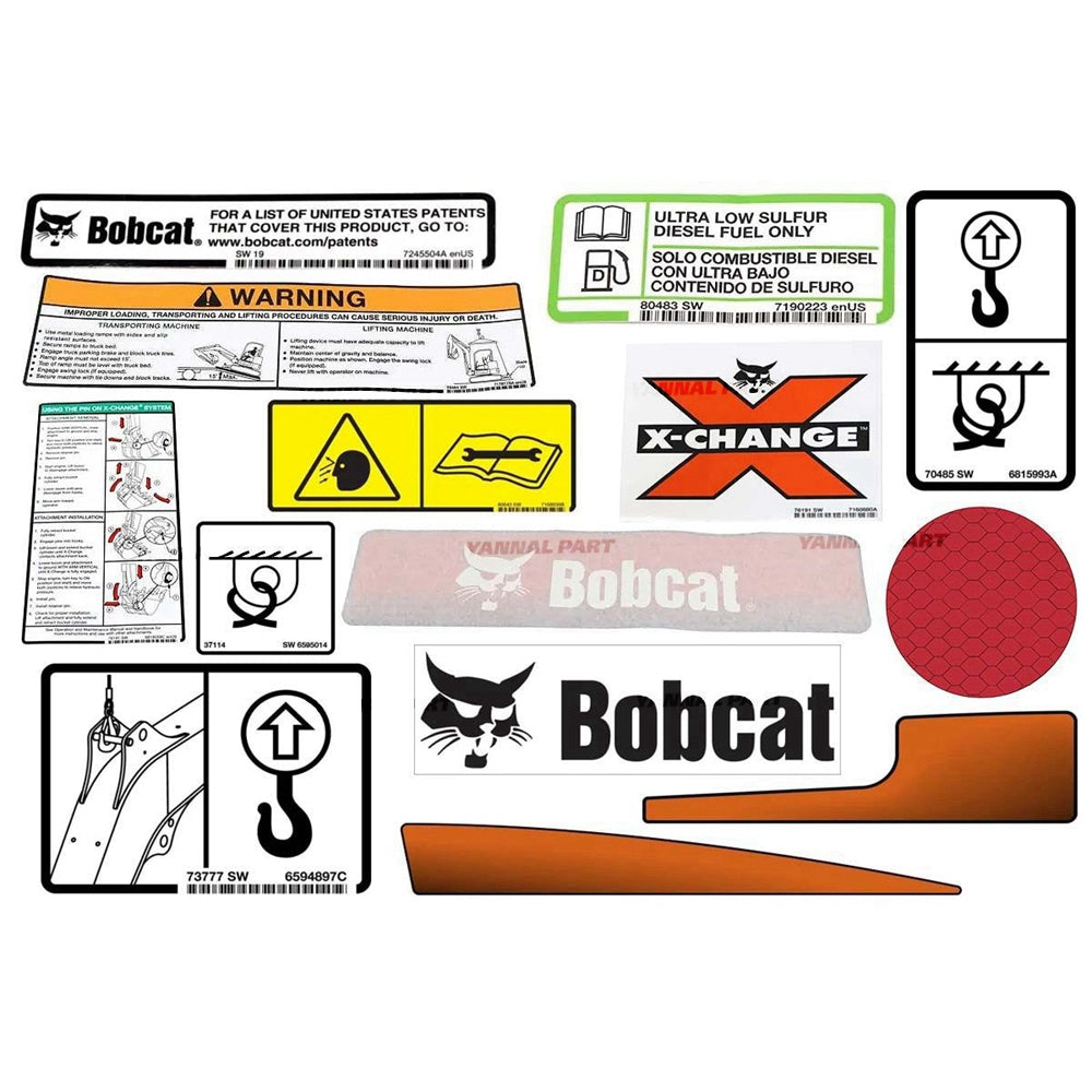 Part No. 7251272 E35 Model Internal and External Decal Kit for Excavators