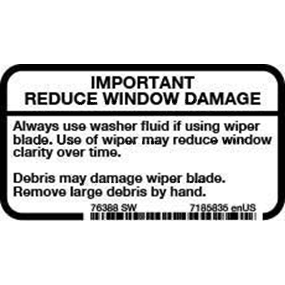 Part No. 7185835 Important Decal for Attachments and Loaders