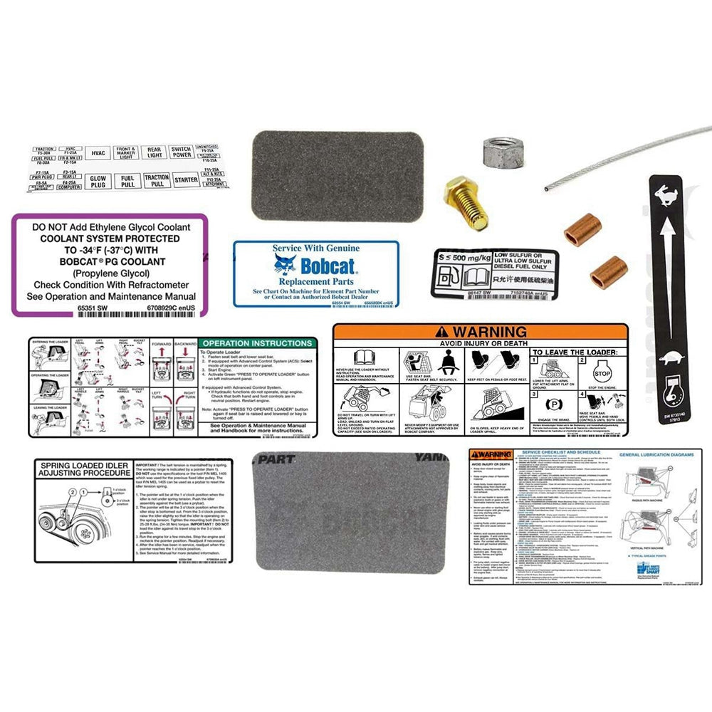 Part No. 6904993 S130 Model Internal and External Decal Kit for Skid Steer Loaders