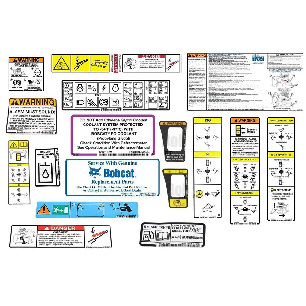 Part No. 6989524 T870 Model Internal and External Decal Kit for Track Loaders