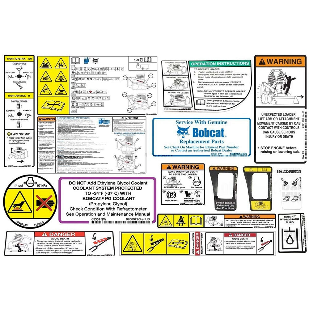 Part No. 6990602 T590 Model Internal and External Translation Decal Kit for Track Loaders